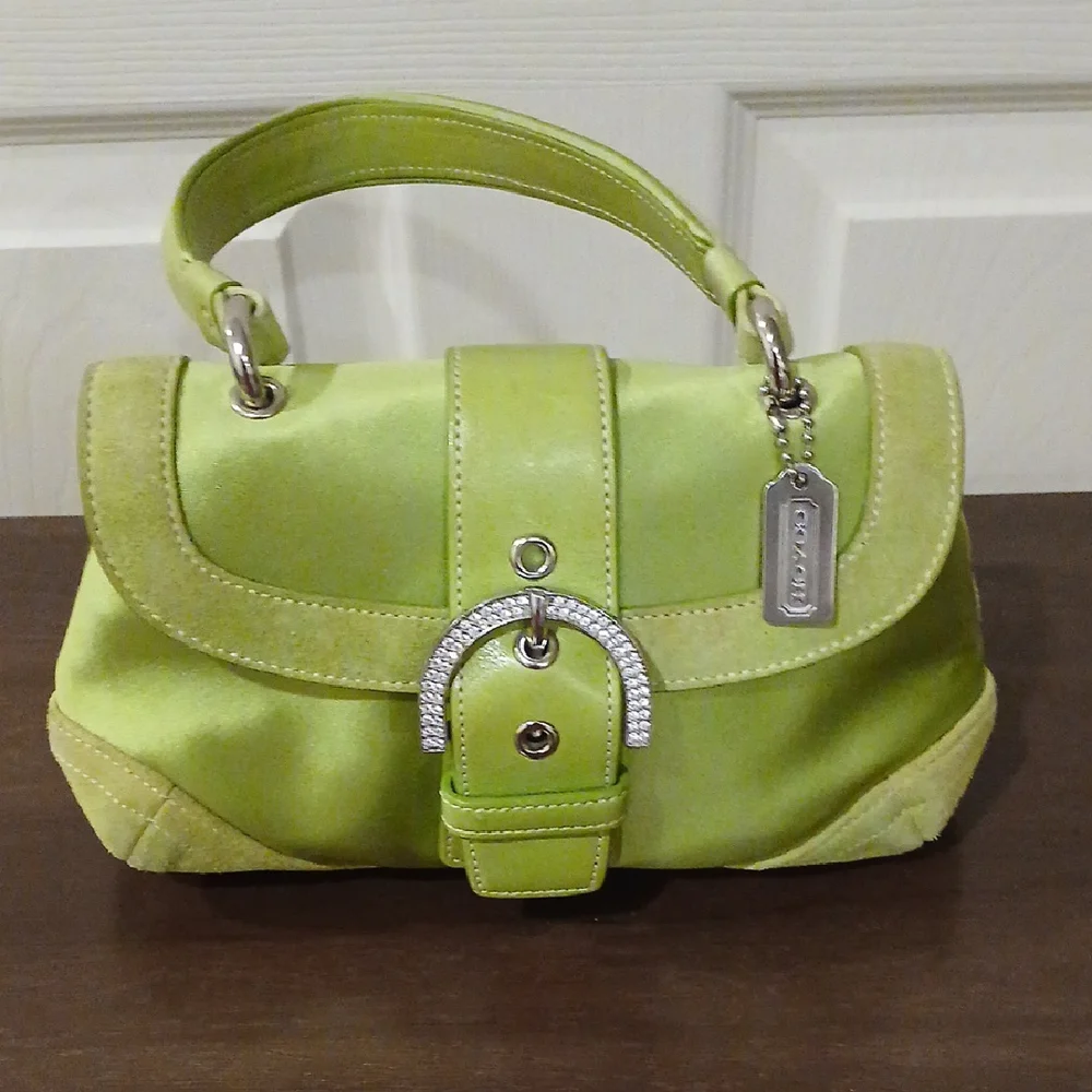 Coach Lime Green Satchel Bag - Picture 2 of 8